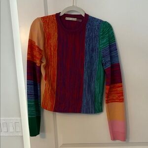 Alice + Olivia Multicolor Striped Long Sleeve Top
